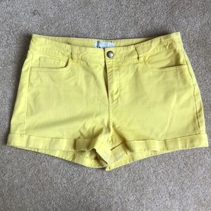 Yellow Midi Shorts